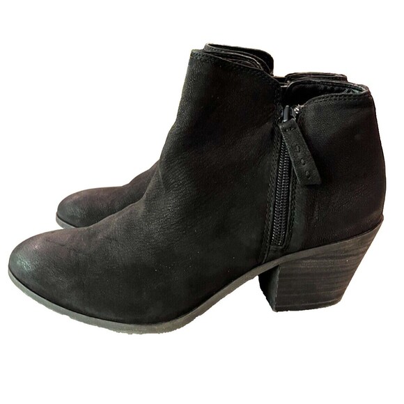 FRYE & Co. Womens Boots Size 7 M Black Nubuck Leather Zip Ankle Bootie Judith - Picture 3 of 15